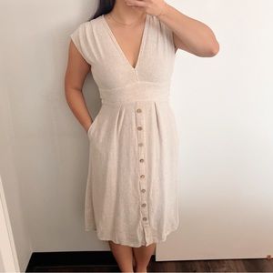 XS Petal + Pup Beige Layla Dress
